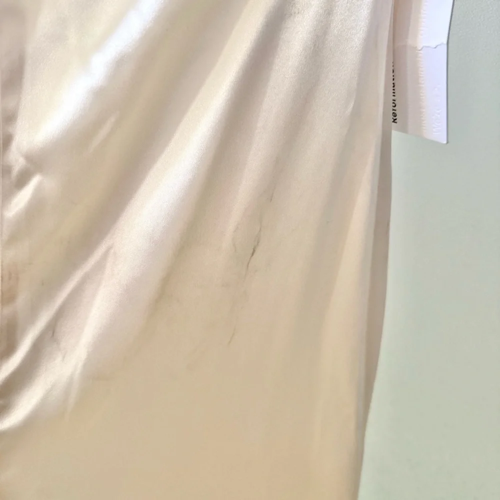 🆕 REFORMATION Veria Halter Silk Maxi Dress in Ivory Sz 0